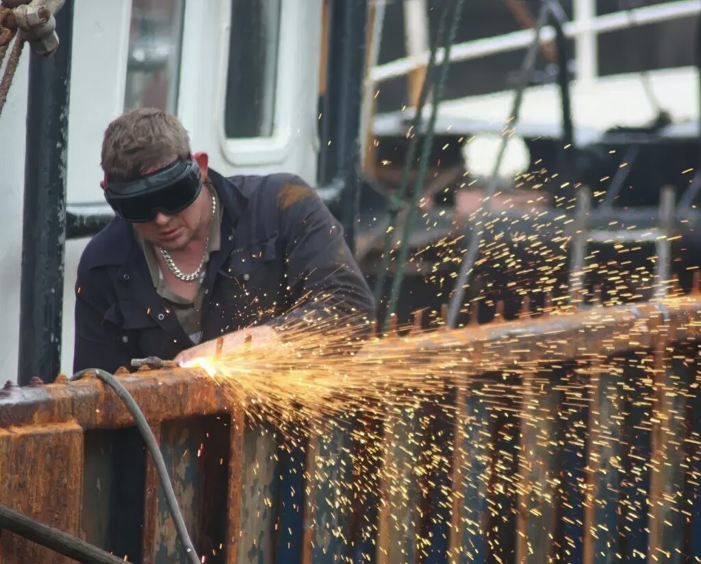 Hamilton Machine Co. experts welding for a client